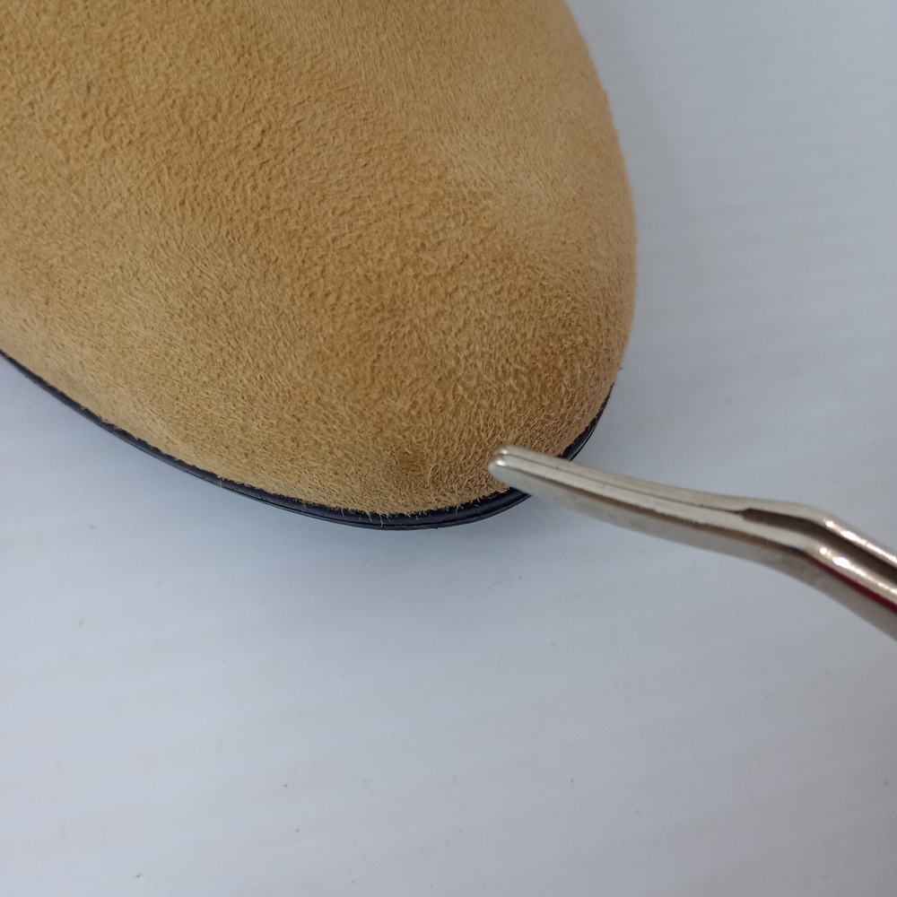 Givenchy Suede Chelsea Ankle Boots Tan Block Heel Resoled No Size Tag Measure 38 - Picture 7 of 15